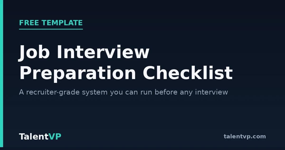 Job Interview Preparation Checklist (Free Template)
