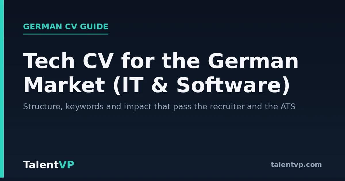 Tech CV for the German Market: IT & Software Guide